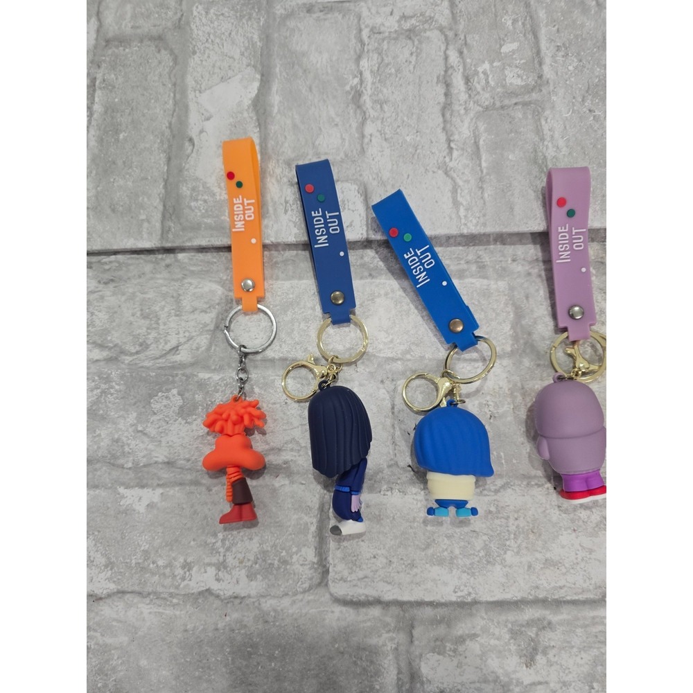 Disney Inside Out 2 3D Pendant Keychains Anxiety Ennui Embarrassment Fear Anger - Picture 6 of 8